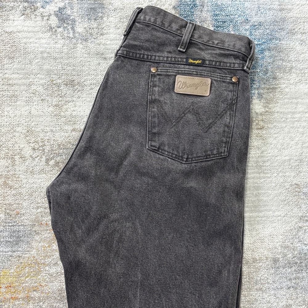 Vintage Wrangler Men's 38x32 Jeans Faded Black Denim 80s 90s Western